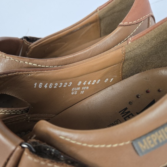 Mephisto Ivano Mens Loafers Size 11 Leather Tan Cool Air Slip On Rubber Sole main image 10